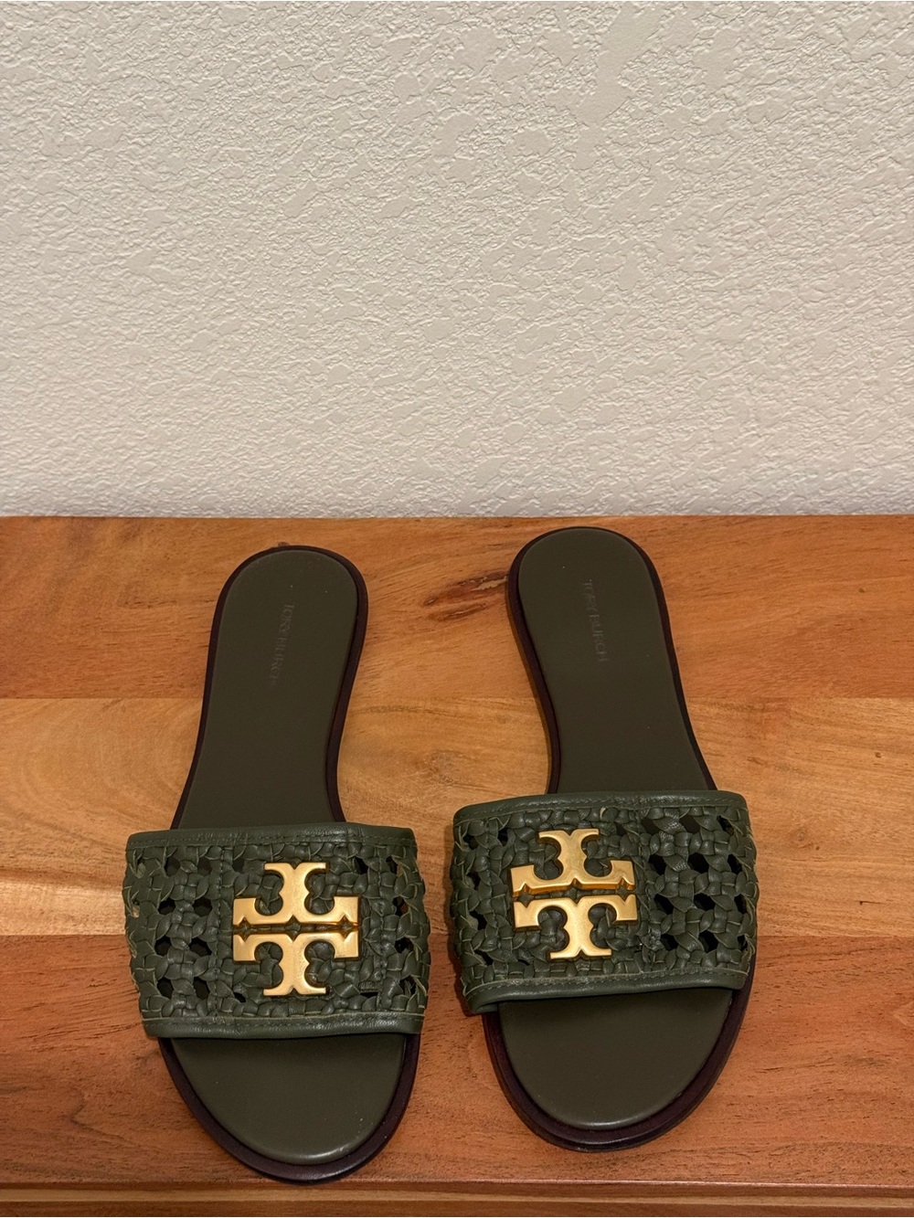 Tory Burch olive green sandals